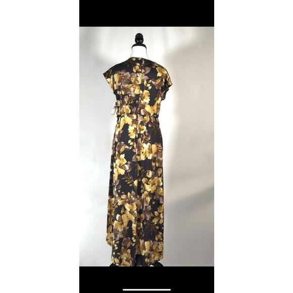 SLNY SL FASHIONS Print Faux Wrap Maxi Dress Size 6 - Picture 4 of 6